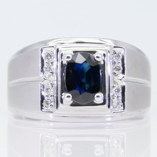 藍寶石男戒 1克拉 SM00662