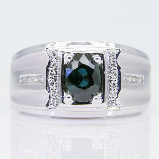 藍寶石男戒 無燒 錫蘭 1克拉 SM00724