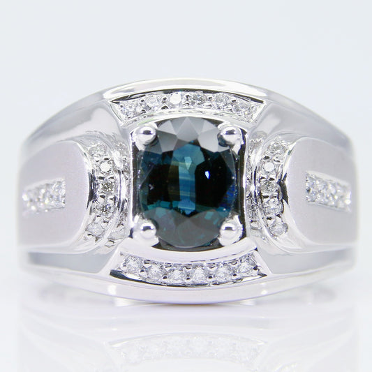 藍寶石男戒 無燒 1克拉 SM00726