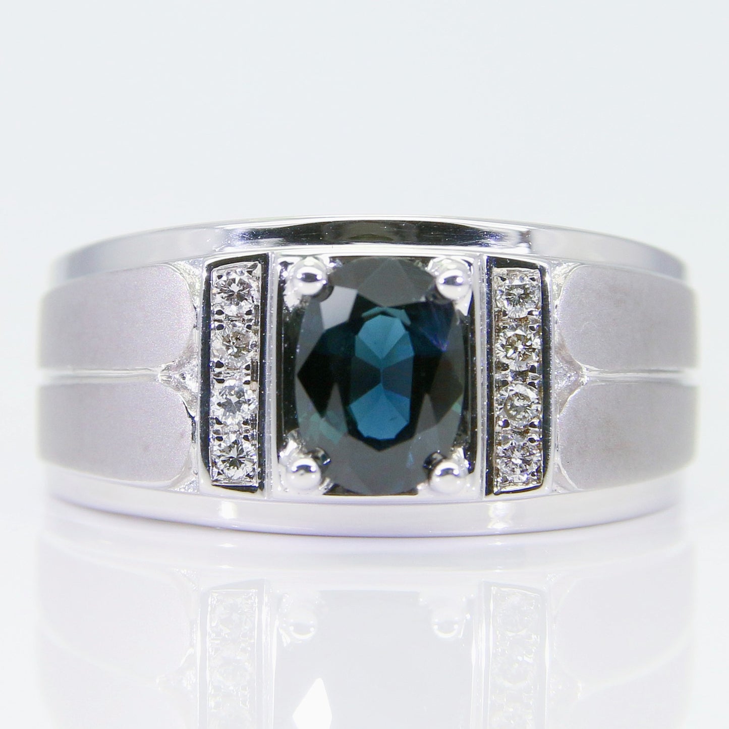 藍寶石男戒 無燒 錫蘭 1克拉 SM00738