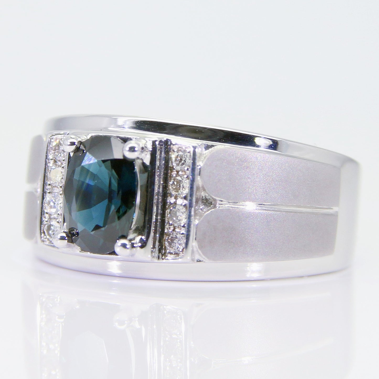 藍寶石男戒 無燒 錫蘭 1克拉 SM00738