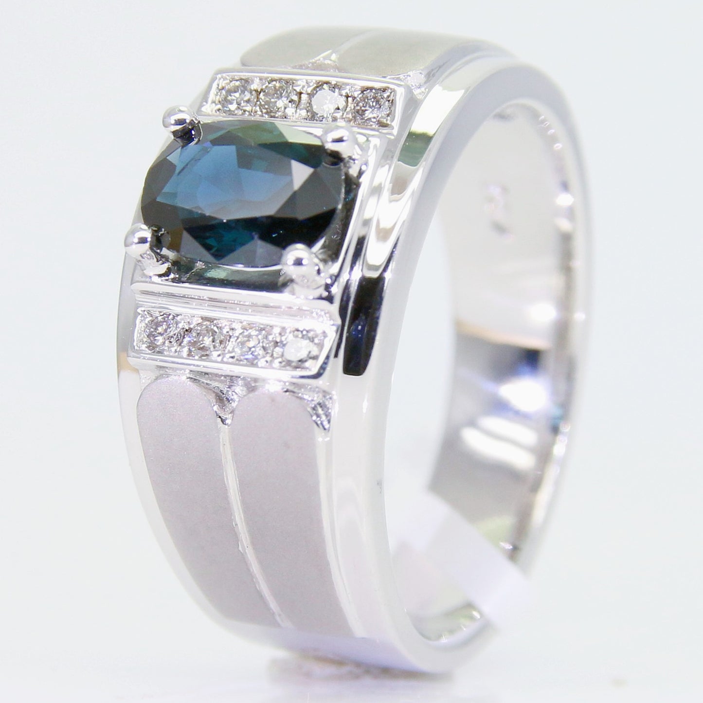 藍寶石男戒 無燒 錫蘭 1克拉 SM00738