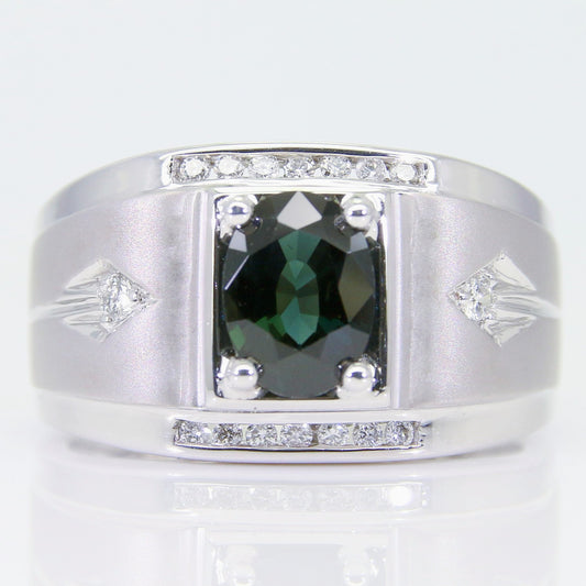 藍寶石男戒 無燒 1克拉 SM00741