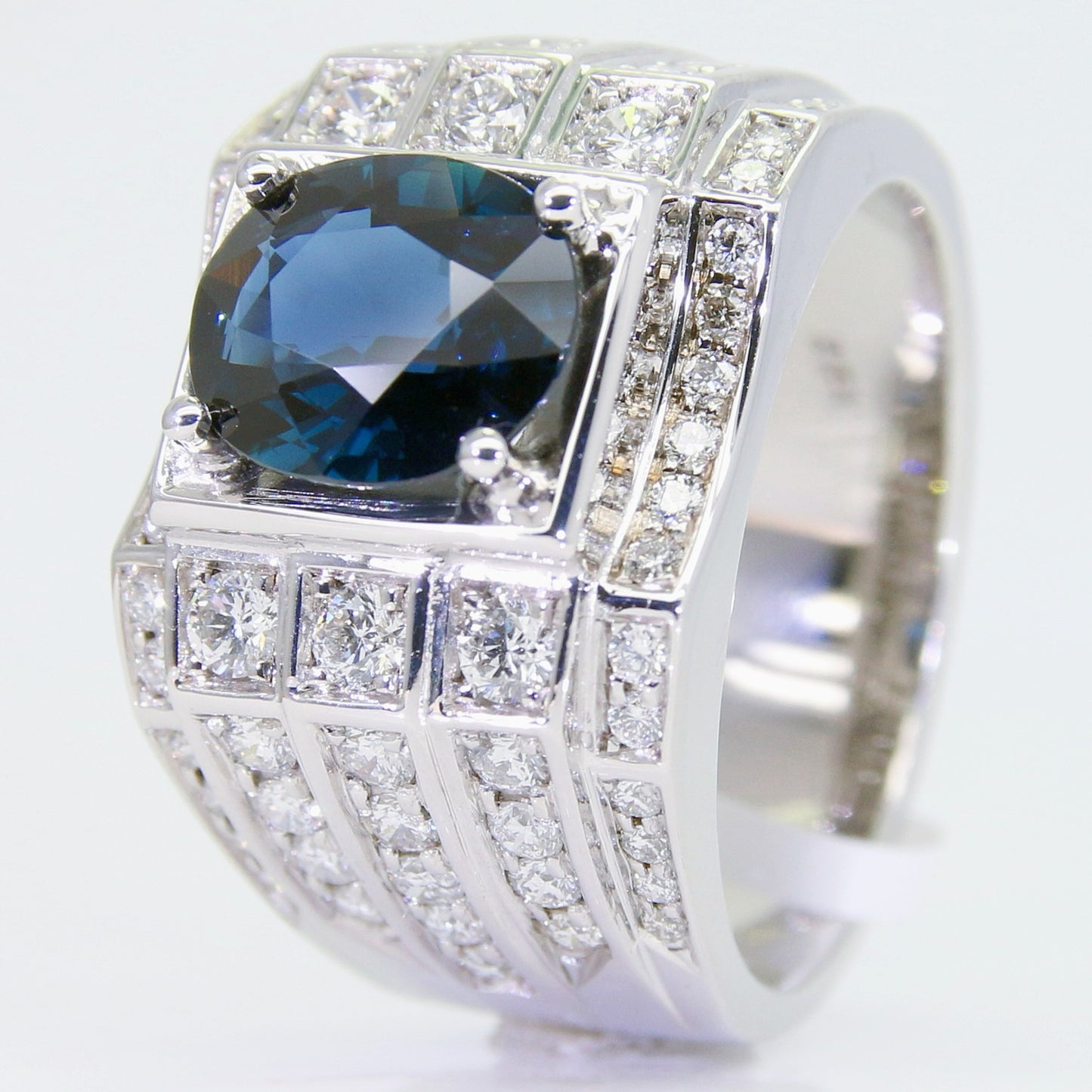 藍寶石男戒 錫蘭 2克拉 SM00750