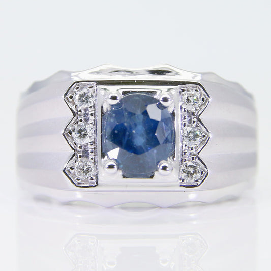 藍寶石男戒 1克拉 SM00766