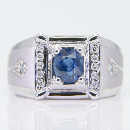 藍寶石男戒 1克拉 SM00770