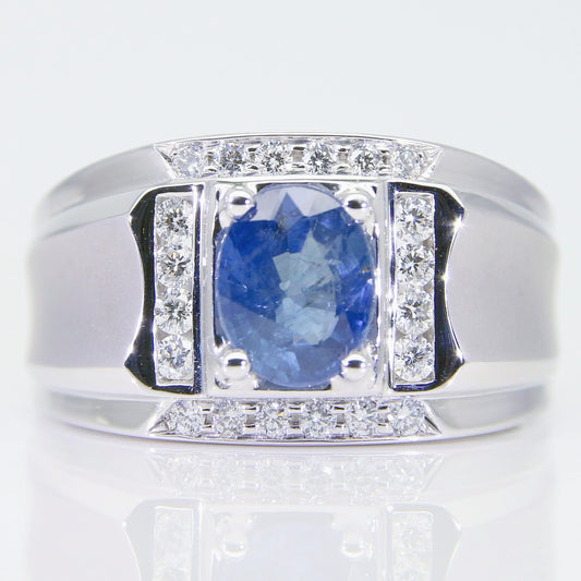 藍寶石男戒 錫蘭 1克拉 SM00772