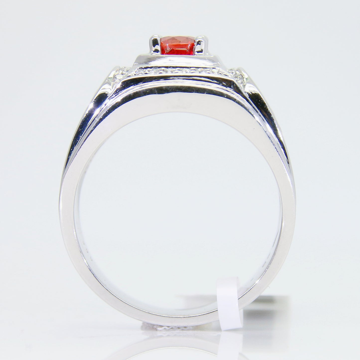 天然橙紅剛玉男戒 YM00066