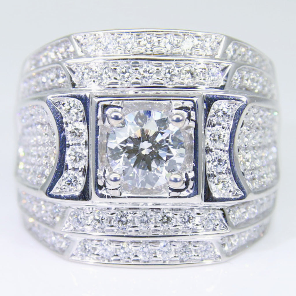 培育鑽石 1克拉 鑽石男戒 DM00752