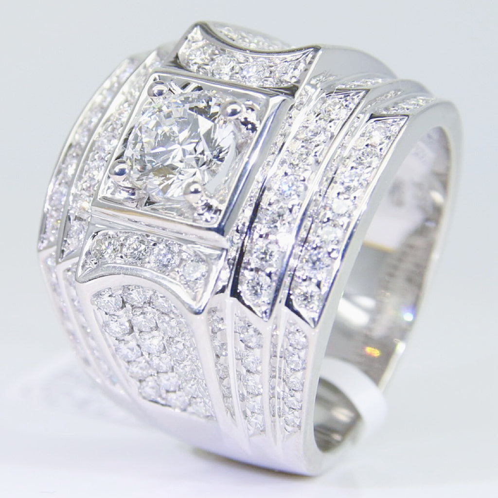 培育鑽石 1克拉 鑽石男戒 DM00752