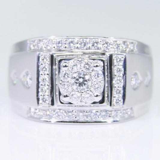 鑽石男戒 50分-1克拉 組合鑽 空台 DM00470