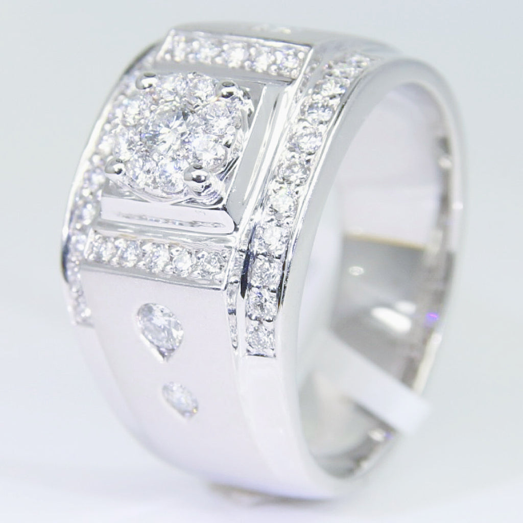 鑽石男戒 50分-1克拉 組合鑽 空台 DM00585