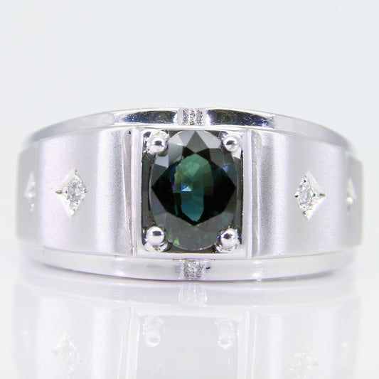 藍寶石男戒 1克拉 （售出需訂做）