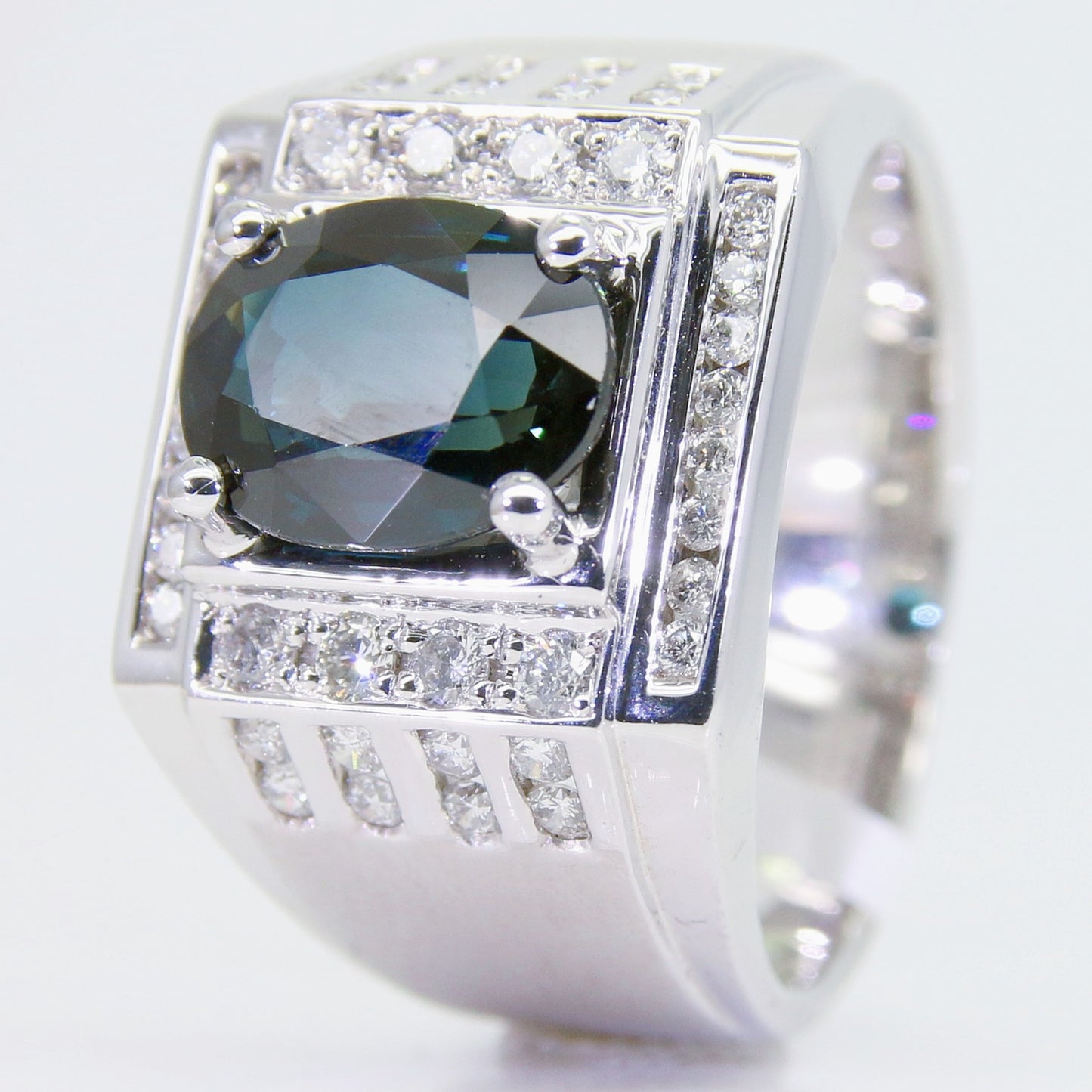 藍寶石男戒 無燒 3克拉 SM00627