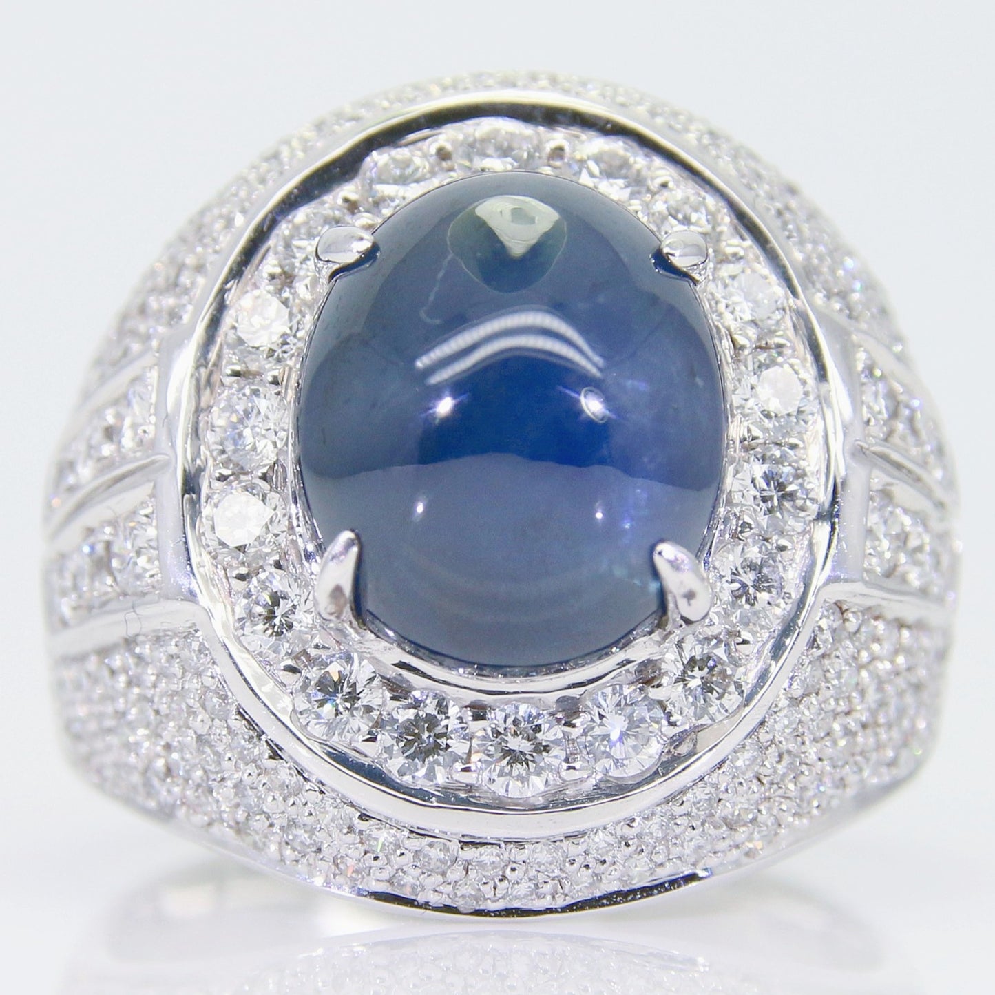 藍寶石男戒 緬甸 9克拉 SM00654