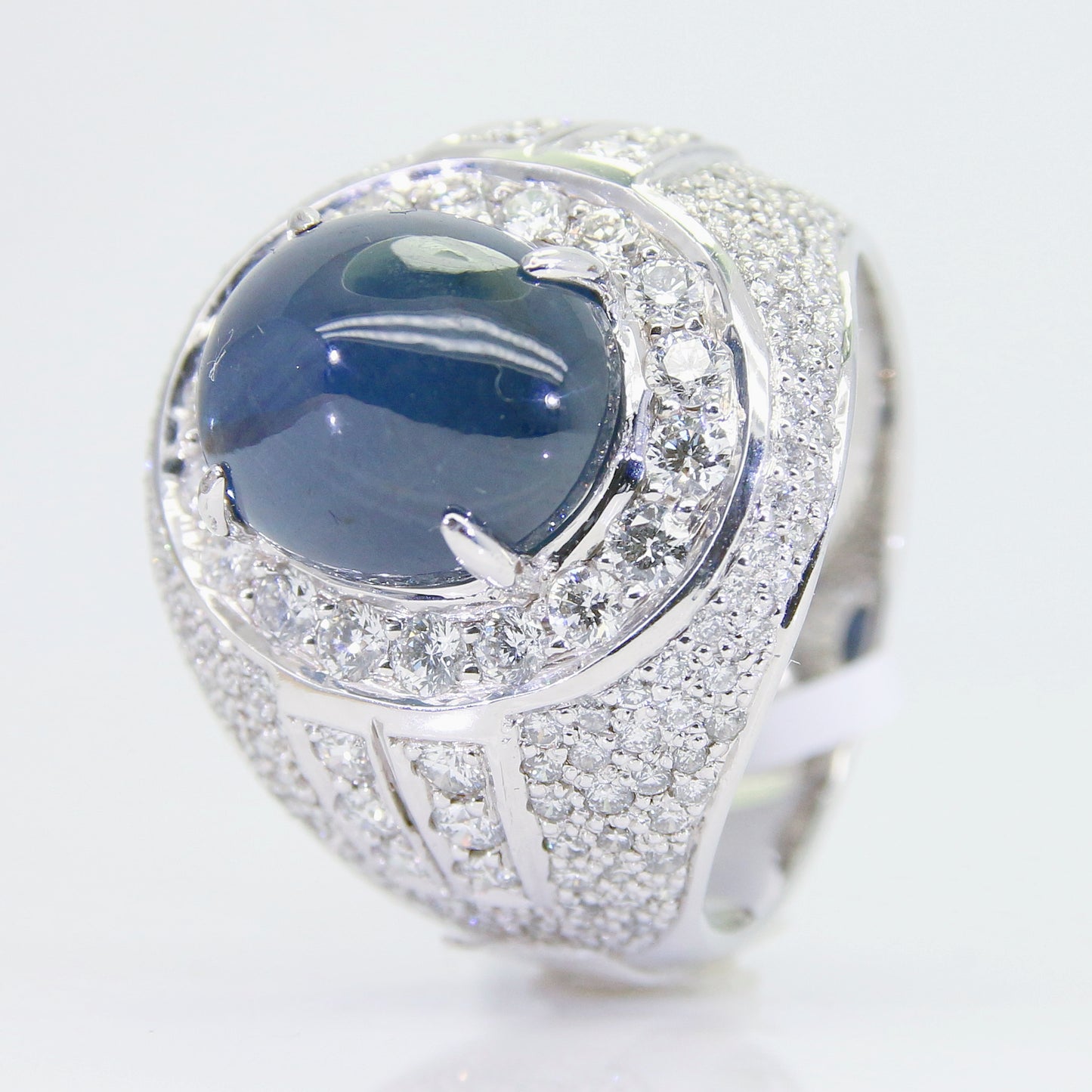 藍寶石男戒 緬甸 9克拉 SM00654