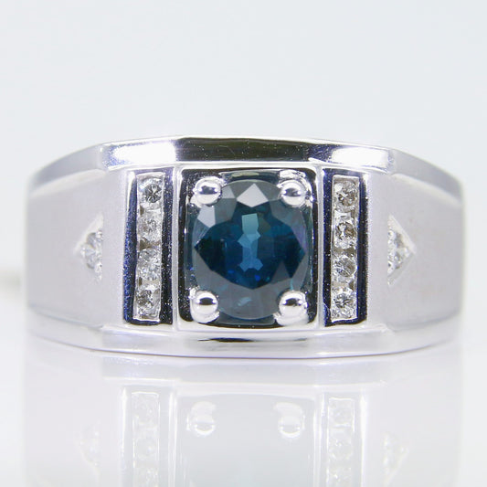 藍寶石男戒 無燒 1克拉 SM00666