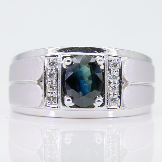 藍寶石男戒 1克拉 SM00682