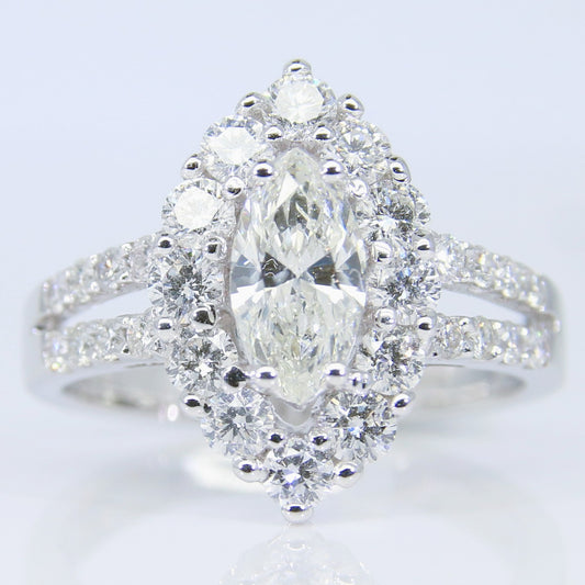 鑽石女戒 馬眼形 70分 DG00615