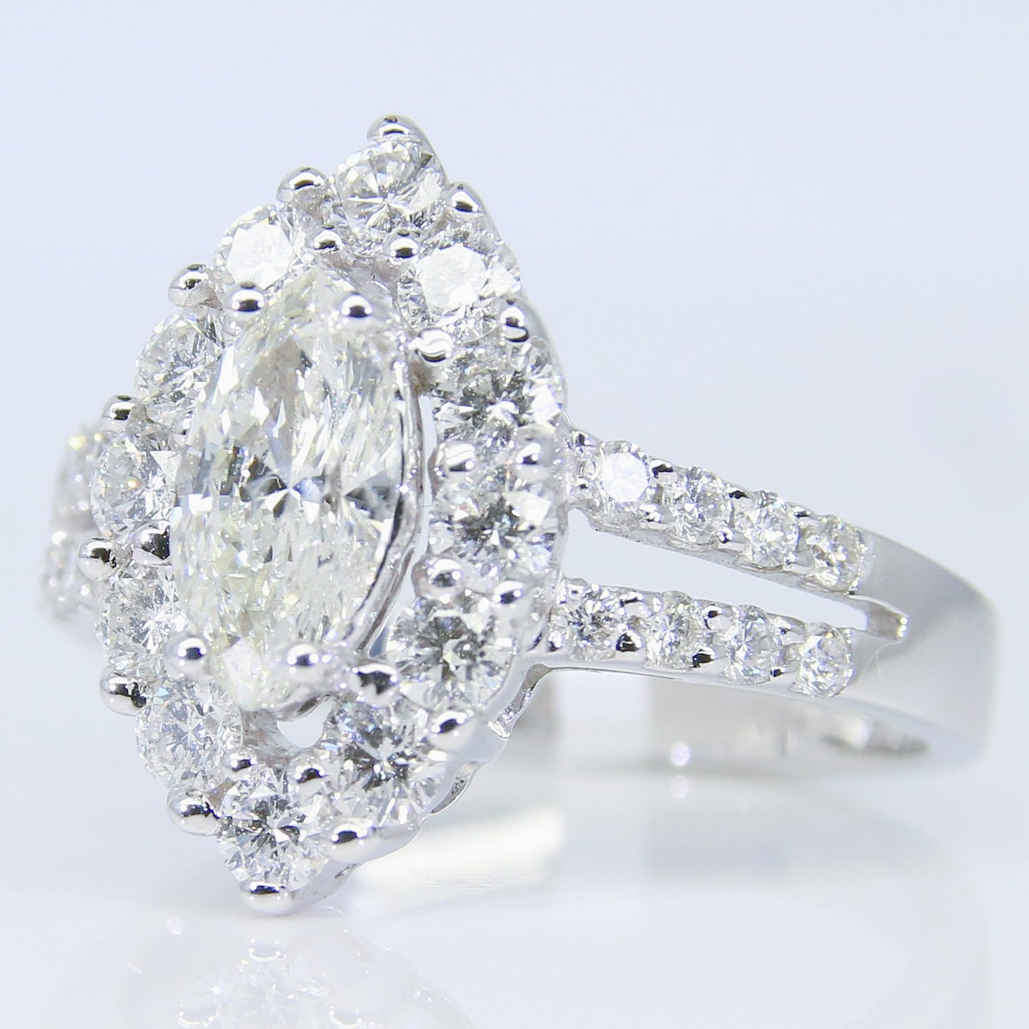 鑽石女戒 馬眼形 70分 DG00615