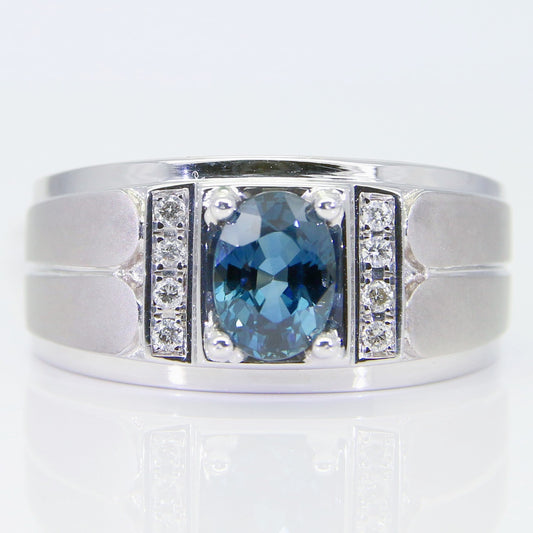 藍寶石男戒 無燒 1克拉 SM00736