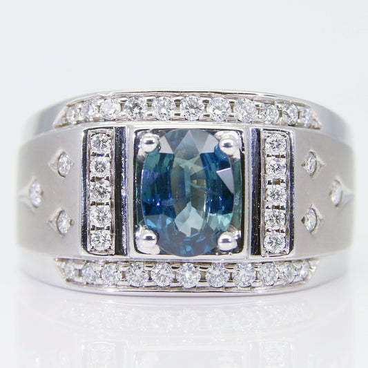 藍寶石男戒 無燒 1克拉 SM00764