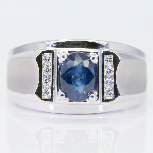 藍寶石男戒 1克拉 SM00775