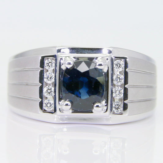 藍寶石男戒 1克拉 SM00778