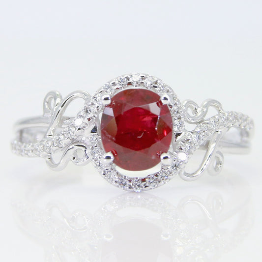 紅寶石女戒 無燒 鴿血紅 0.99克拉 RG00239