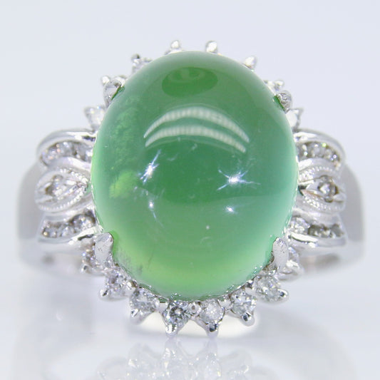 葡萄石女戒 無燒 11克拉 FG00009