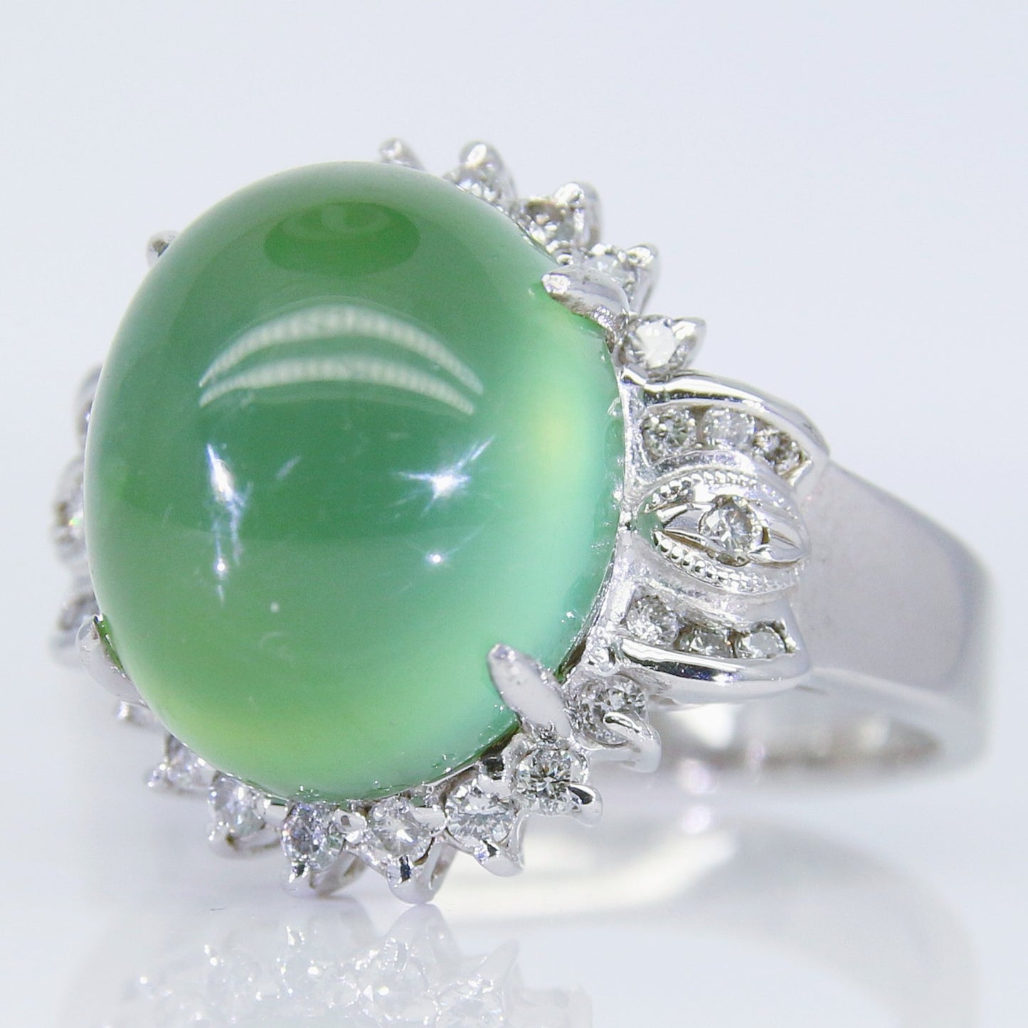 葡萄石女戒 無燒 11克拉 FG00009