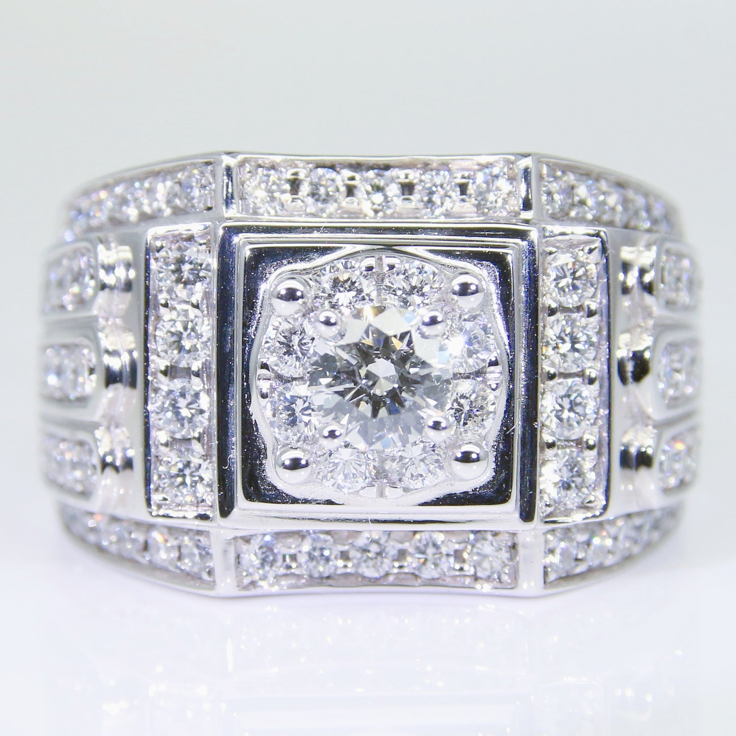 鑽石男戒 1-3克拉 組合鑽 空台 DM00559