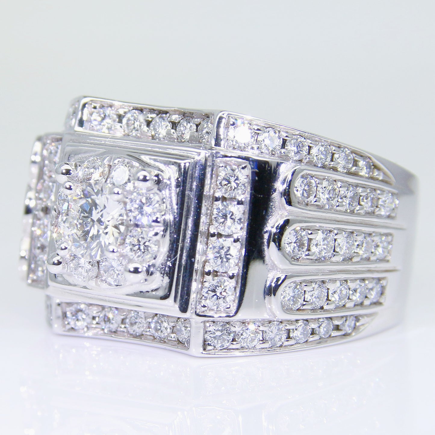 鑽石男戒 1-3克拉 組合鑽 空台 DM00559