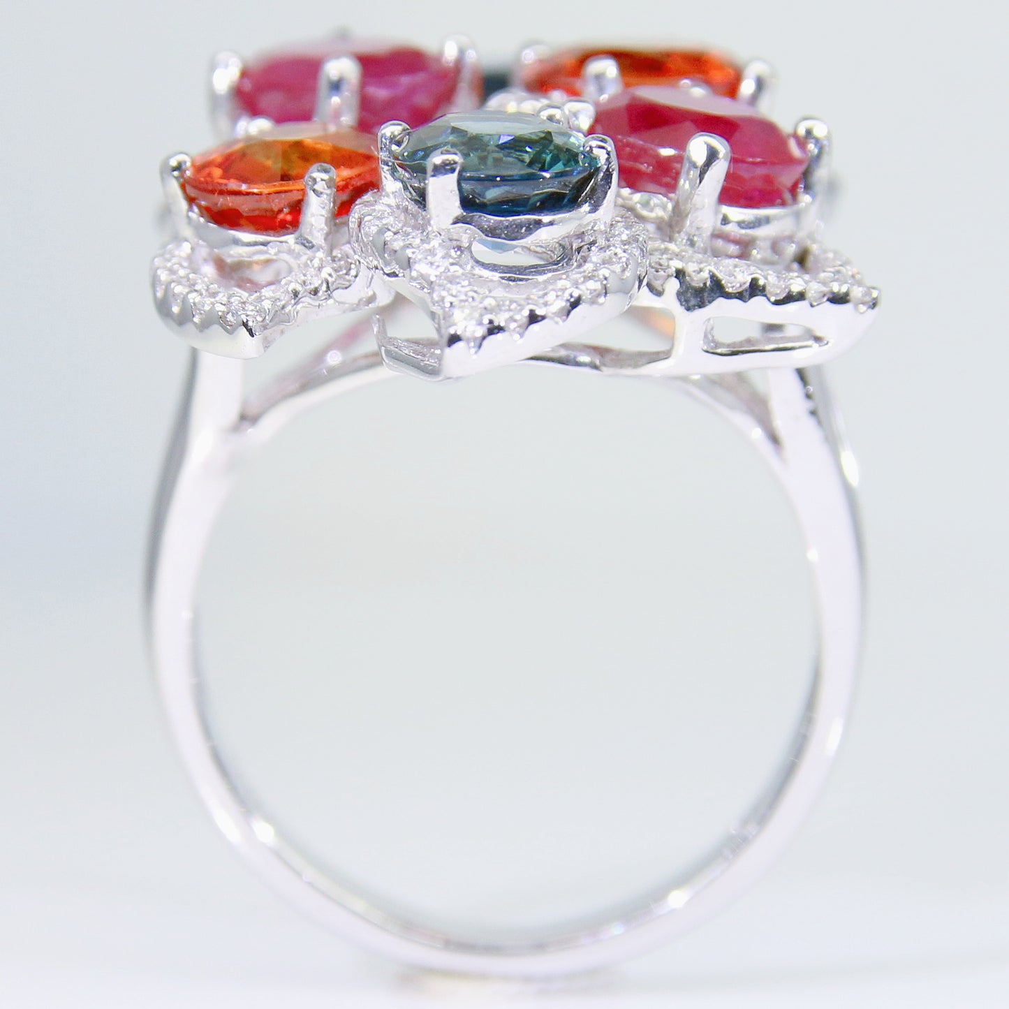 剛玉戒指 紅寶 藍寶 橙色藍寶 YG00177