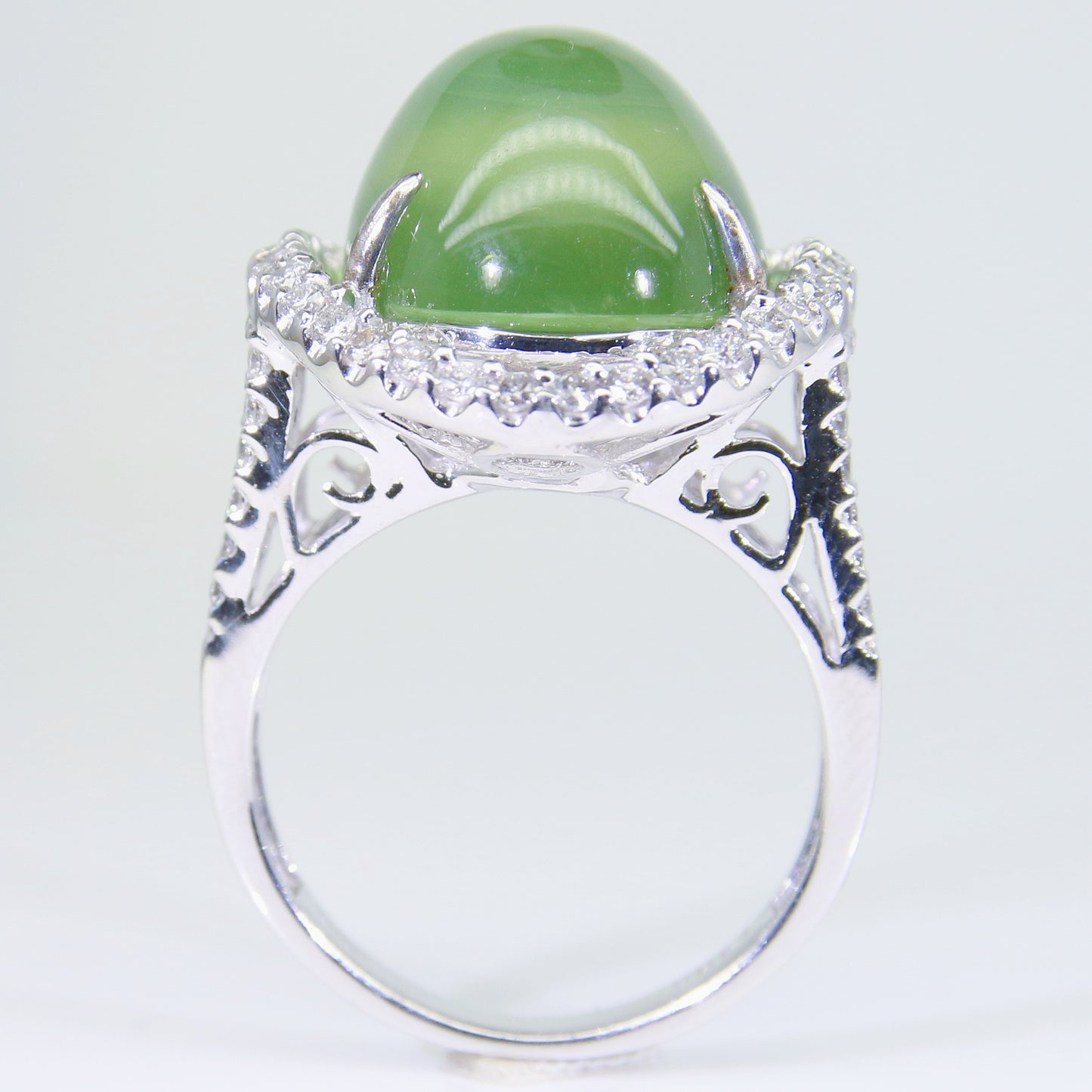 葡萄石女戒 無燒 14克拉 FG00003