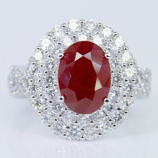 紅寶石女戒 鴿血紅 3克拉 RG00168