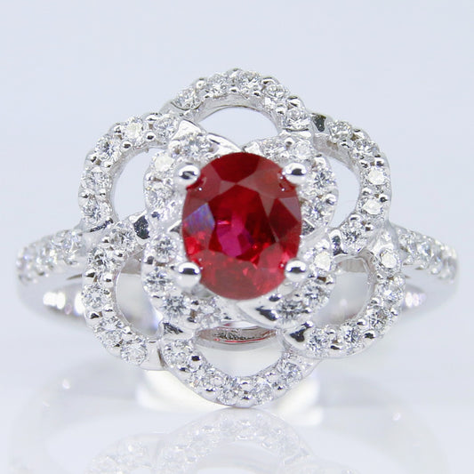 紅寶石女戒 鴿血紅 0.96克拉 RG00200