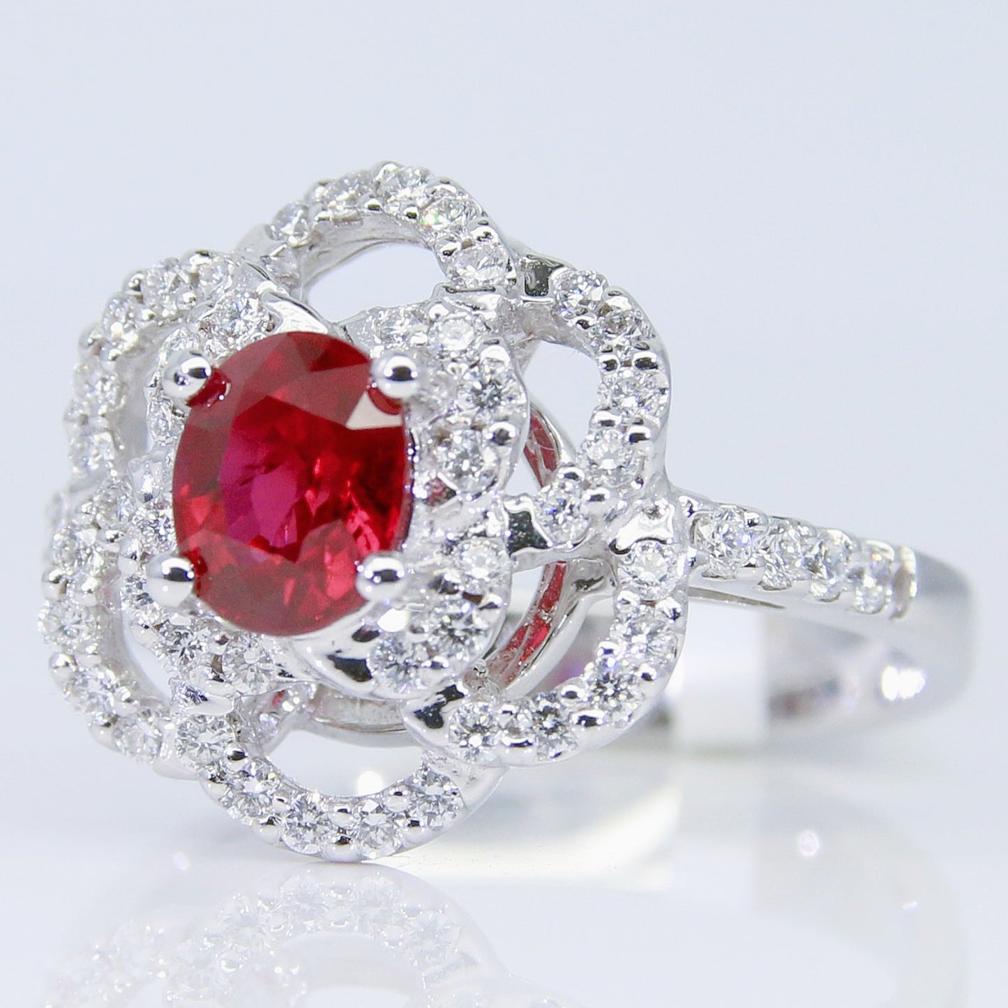 紅寶石女戒 鴿血紅 0.96克拉 RG00200