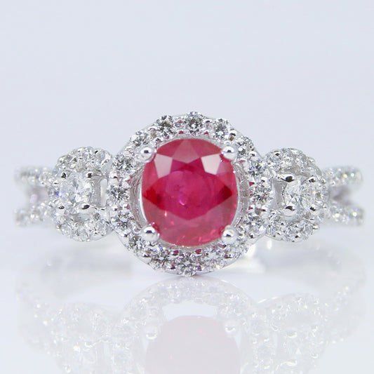 紅寶石女戒 緬甸 鴿血紅 0.93克拉 RG00213