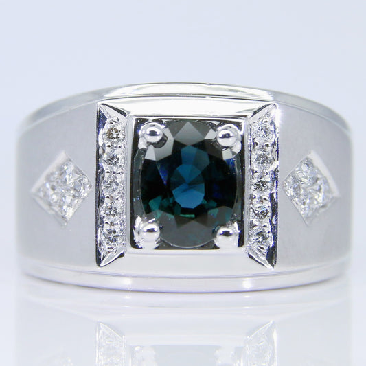 藍寶石男戒 無燒 1克拉 SM00694