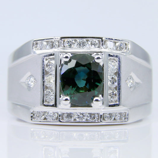 藍寶石男戒 無燒 1克拉 SM00697