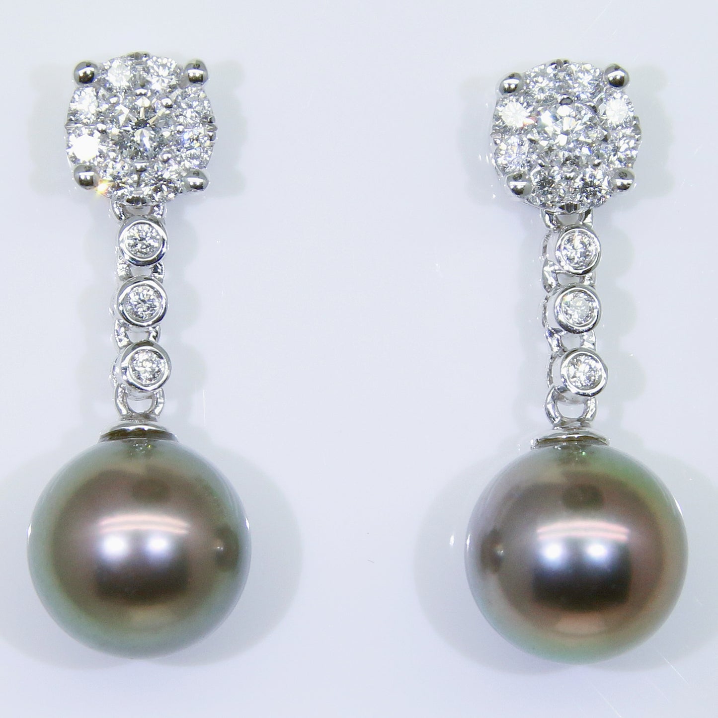 大溪地黑珍珠 耳環 9mm PE00017