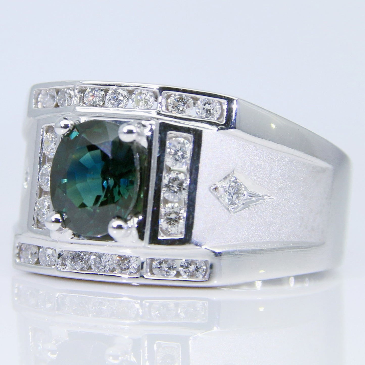 藍寶石男戒 無燒 1克拉 SM00697