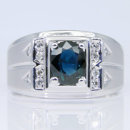 藍寶石男戒 錫蘭 1克拉 SM00702