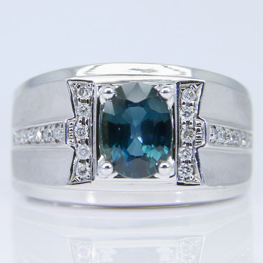 藍寶石男戒 錫蘭 1克拉 SM00716