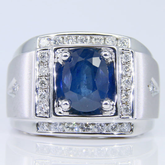 藍寶石男戒 2克拉 SM00731