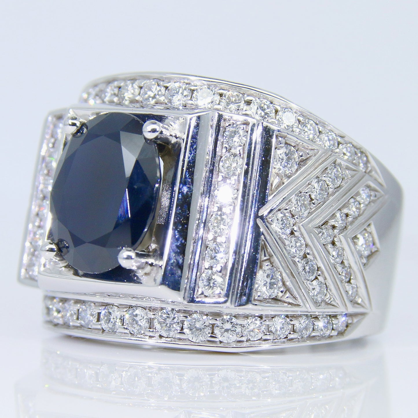 藍寶石男戒 4克拉 SM00744