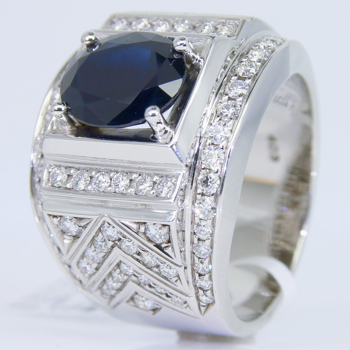 藍寶石男戒 4克拉 SM00744