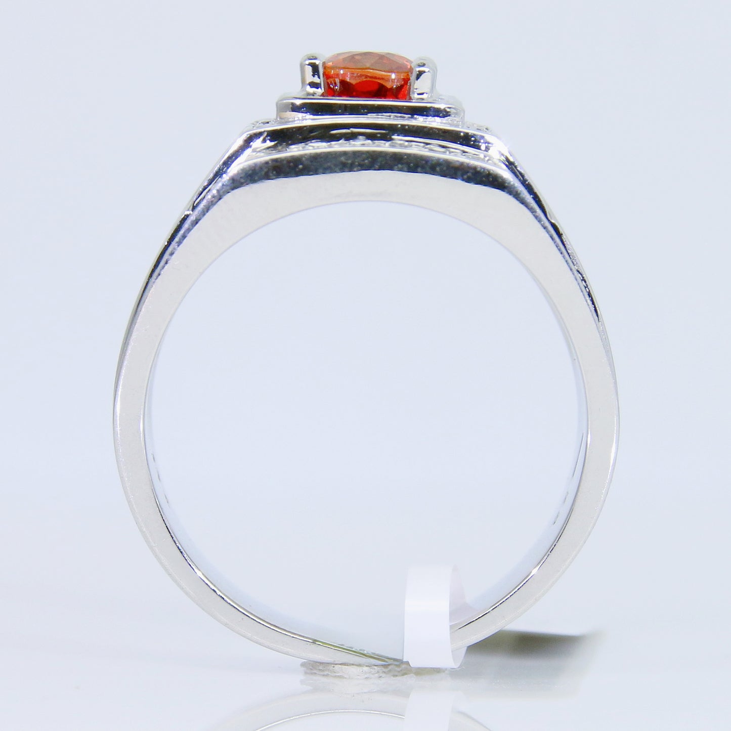 天然橙紅剛玉男戒 YM00065