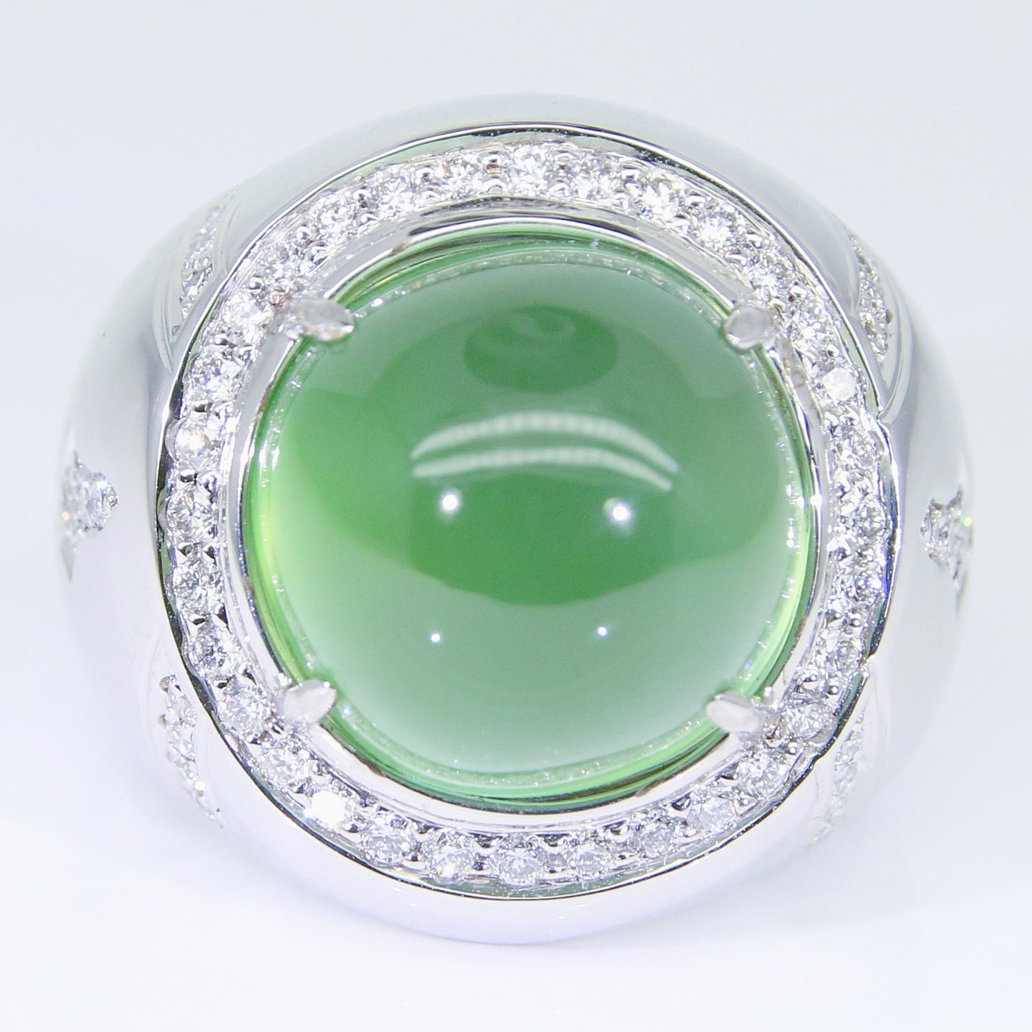 葡萄石男戒 無燒 18克拉 FM00003